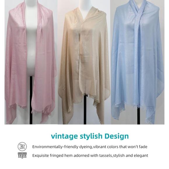 Lightweight Shawls and Wraps for Women for Evening Party Dresses Wedding Party - Picture 6 of 6